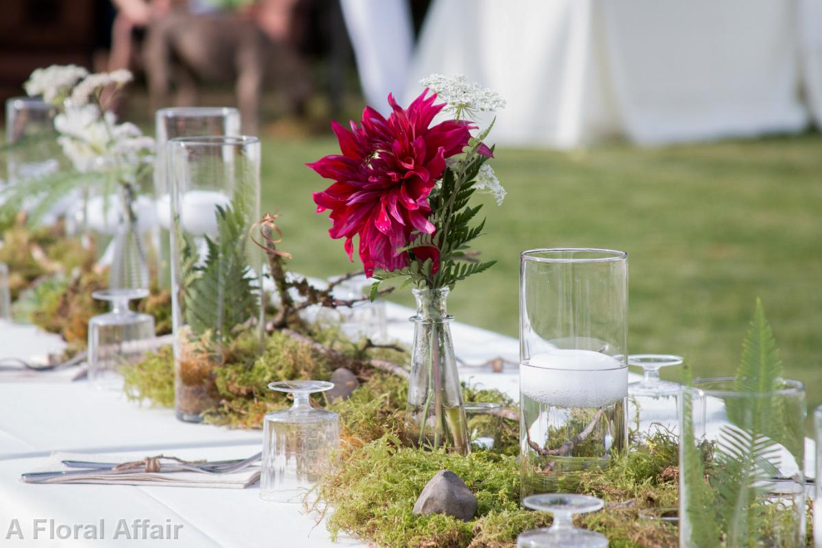 RF1318-Moss, Fern and Branch Wedding Centerpiece