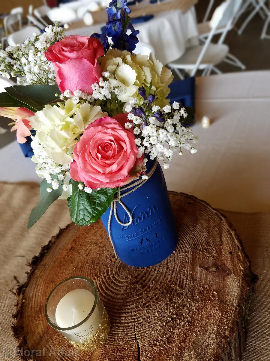 RF1365-Painted Jar Centerpiece