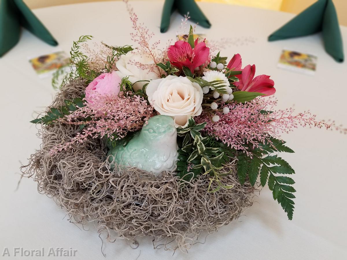 RF1371-Nest Centerpiece with Bird