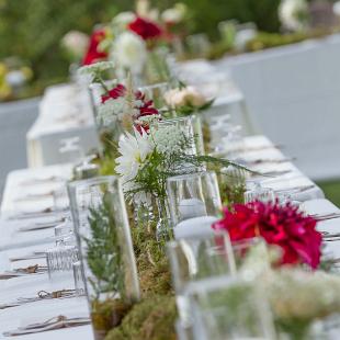 RF1320-Moss and Candle Centerpieces