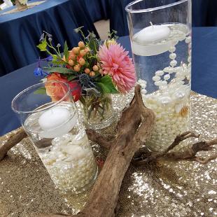 RF1417-Beach Themed Centerpiece with Pearls