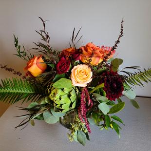 RF1515-Warm Fall Centerpiece with Artichoke