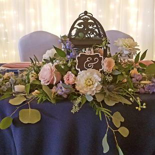 RF1458-FT0746-Blush and Blue Sweetheart Table Lantern Arrangement