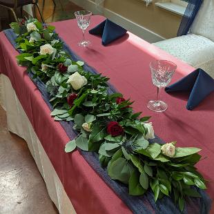 RF1528- Headtable Garland with Flowers