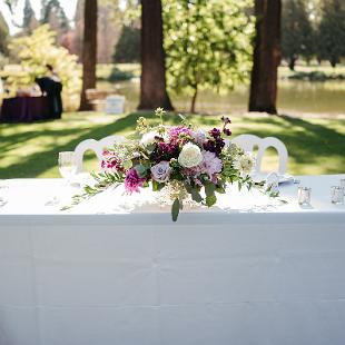 RF1531- Purple and Lavender Sweetheart Table Arrangement