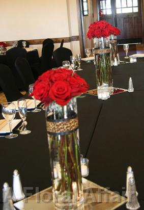 RF1047-Red Simple Elegant Tall Centerpiece