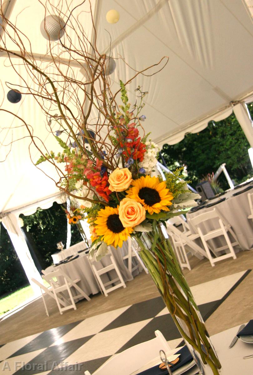 RF1100-Yellow, Orange, Blue and White Summer Fun Tall Centerpiece