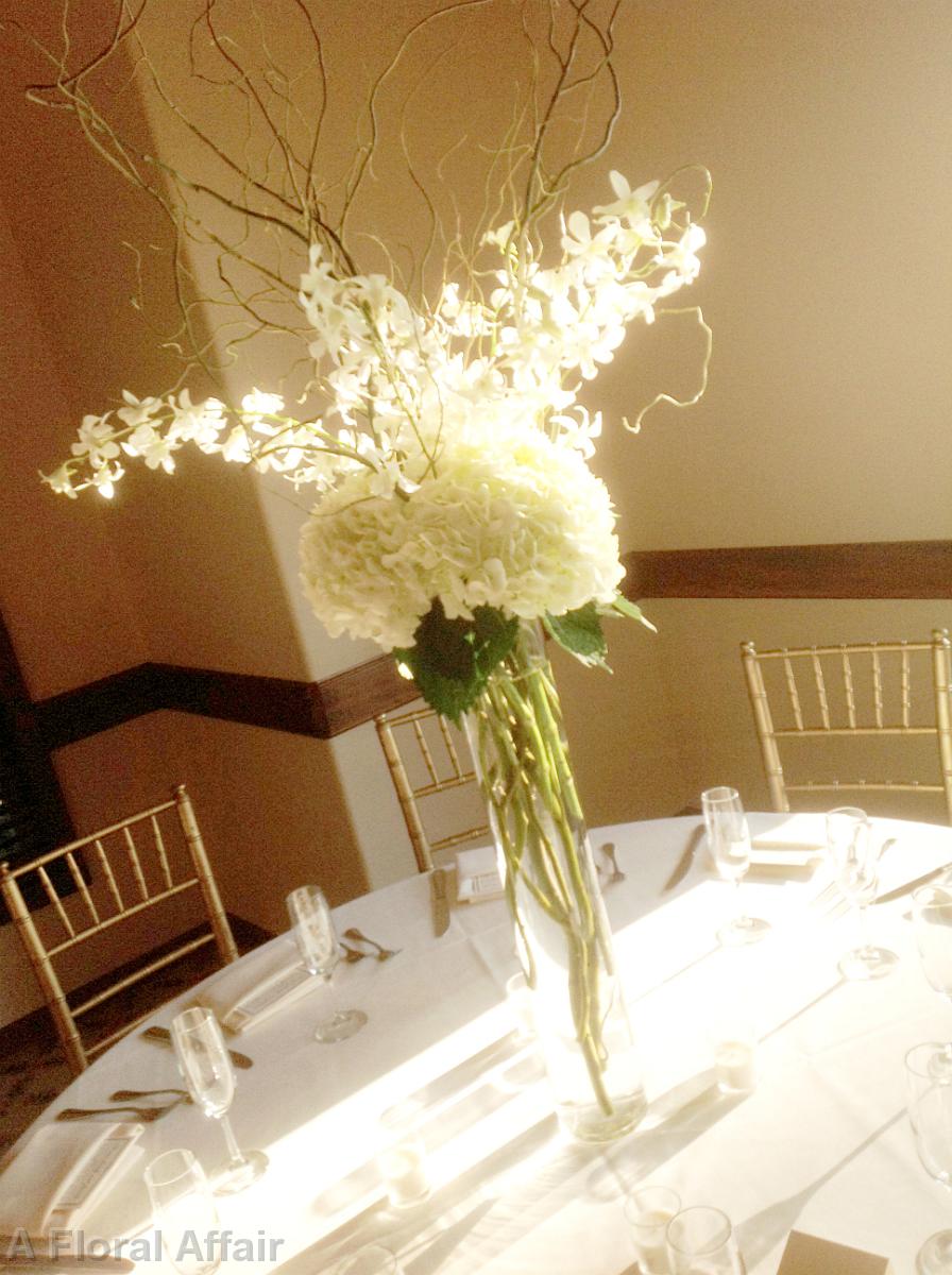 RF1104-White, Stylish and Sophisticated Tall Centerpiece