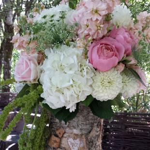 RF1139-Blush Pink and Whites Rustic Arrangement