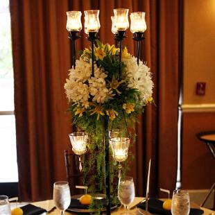 RF1263-Hollywood Glam Candelabra Wedding Centerpiece