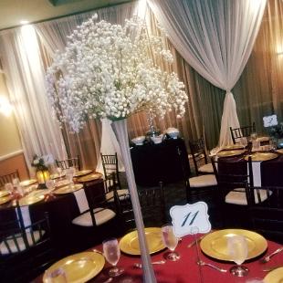 RF1341-Tall Baby's Breath Centerpiece