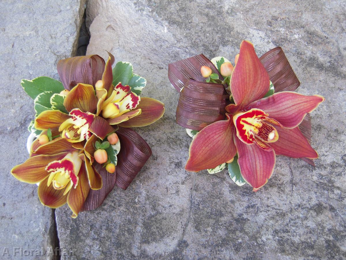 BF0412-Fall Cymbidium Orchid Corsage