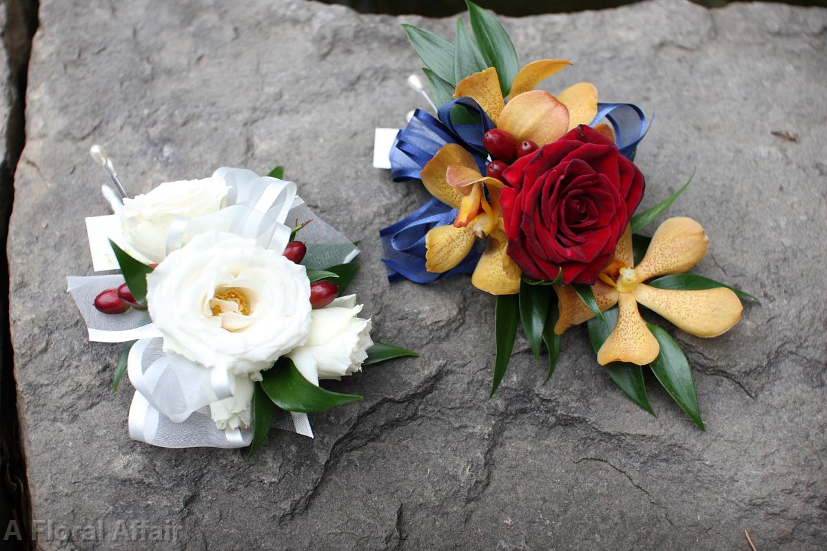 BF0434-Red, Blue and Gold Corsage