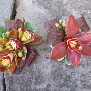 BF0412-Fall Cymbidium Orchid Corsage