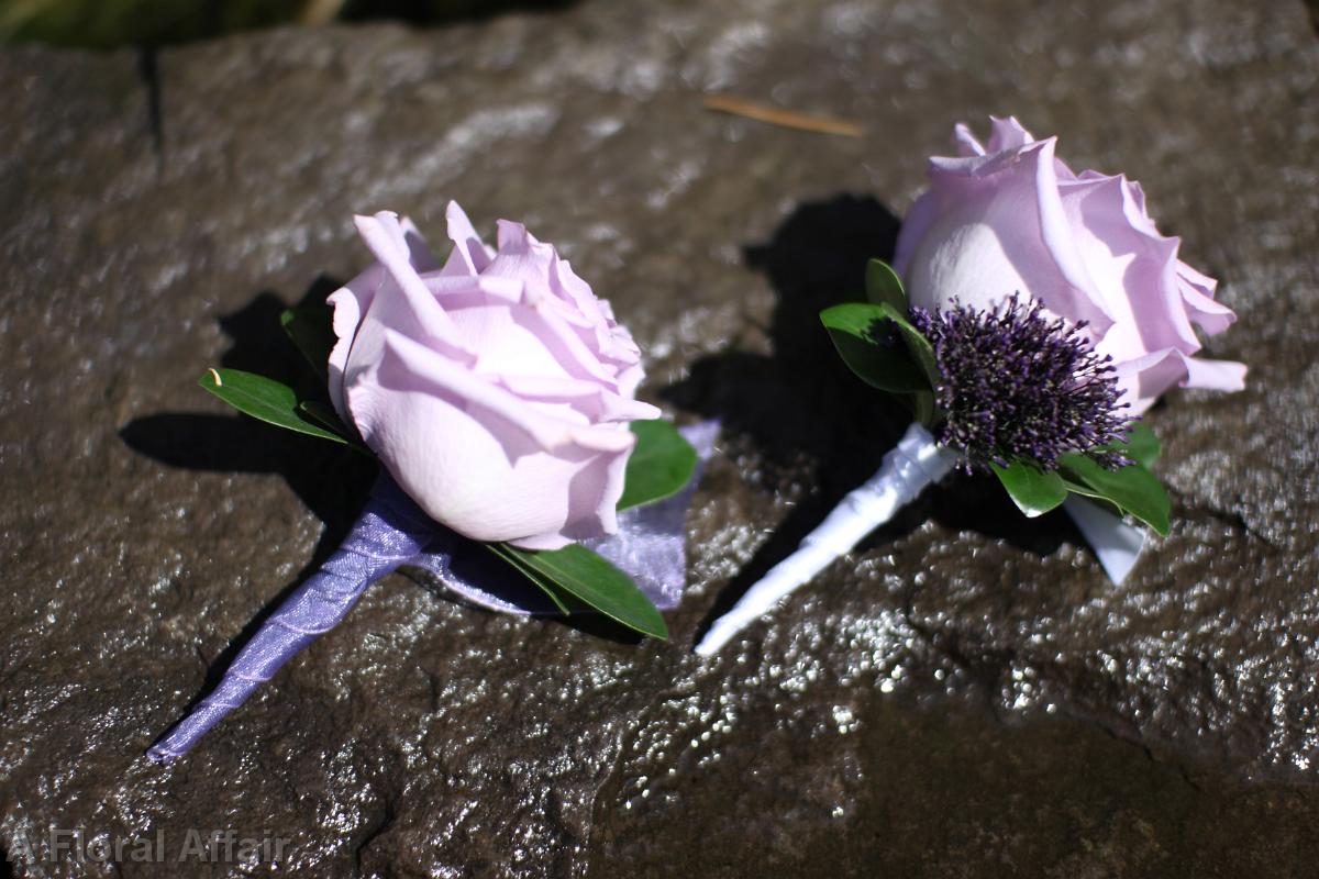 BF0450-Wistera and Eggplant Boutonniere