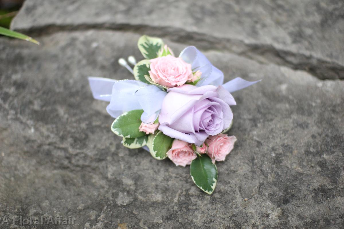 BF0458-Lilac and Pink Garden Corsage
