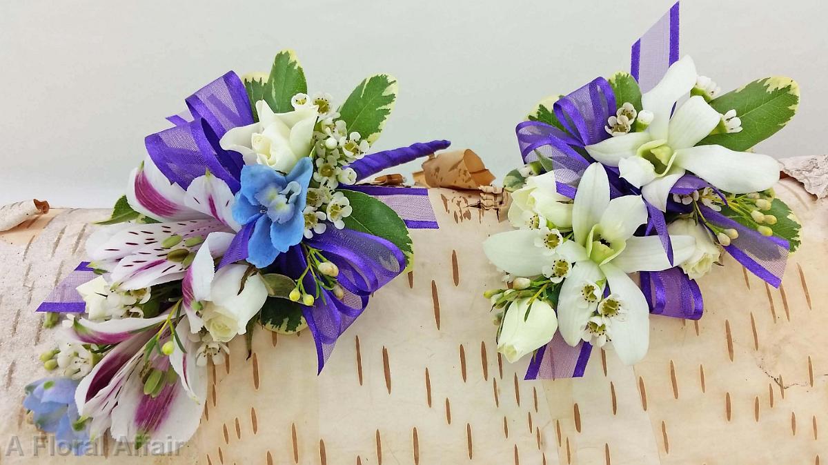 BF0740-Purple and Blue Pin On Corsages