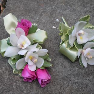 BF0346-Mini Cymbidium and Rose Corsages