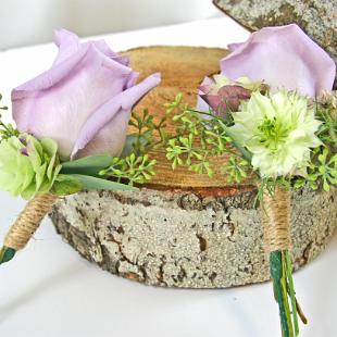 BF0600-Vintage Rustic Lavender Boutonnieres