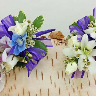 BF0740-Purple and Blue Pin On Corsages