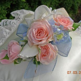 BF0076-Peach and Lt Blue Corsage