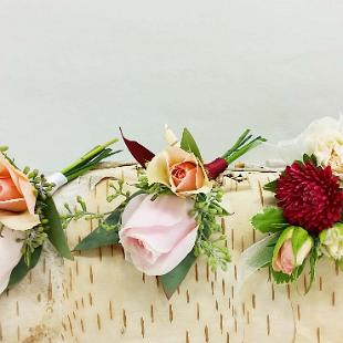 BF0747-Pink and Coral Boutonnieres