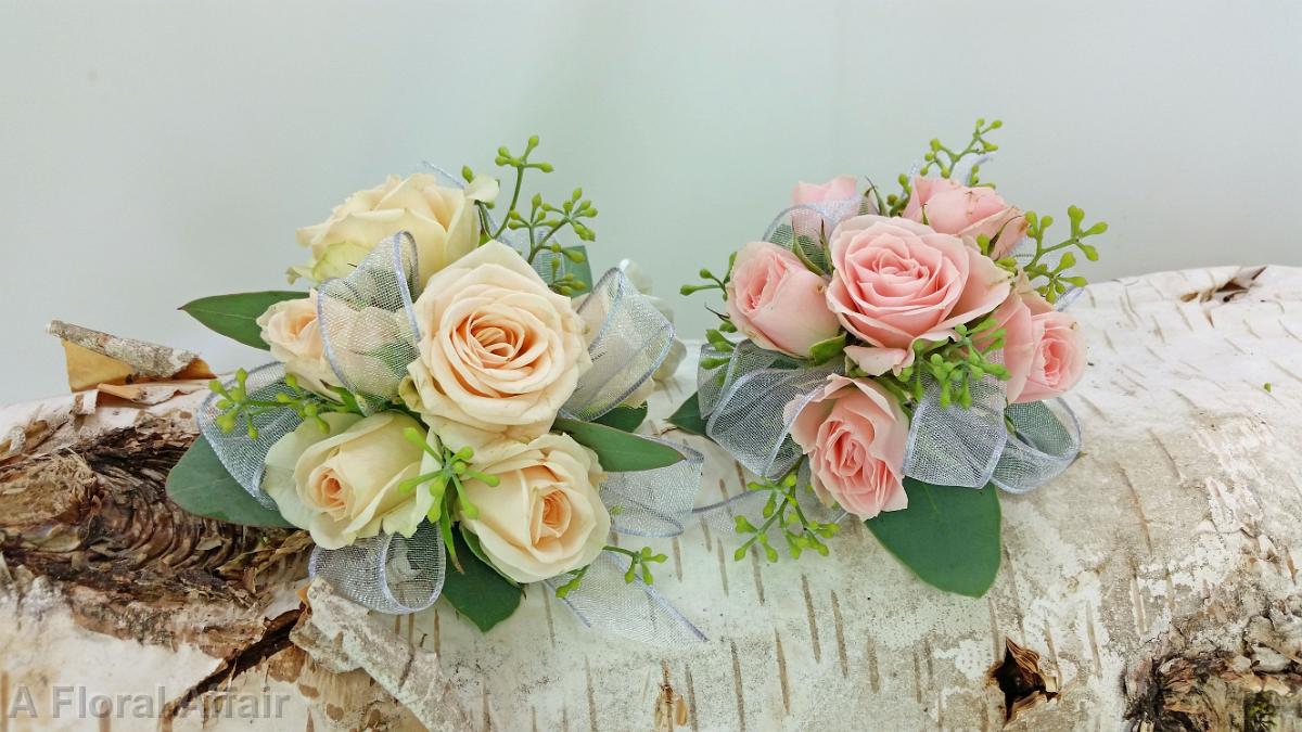 BF0720-Cream and Pink Corsages