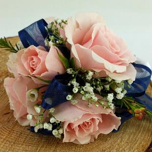 BF0682-Ballet Pink and Navy Blue Corsage