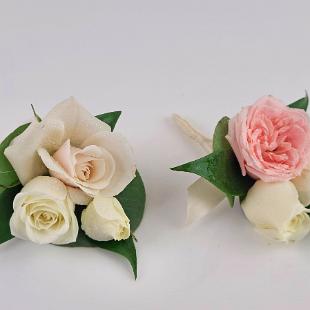 BF0795-Blush and White Boutonnieres