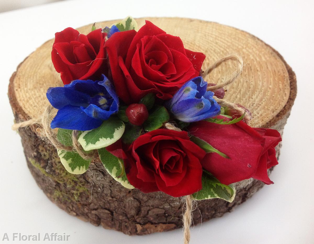 BF0626-Red and Blue Corsage