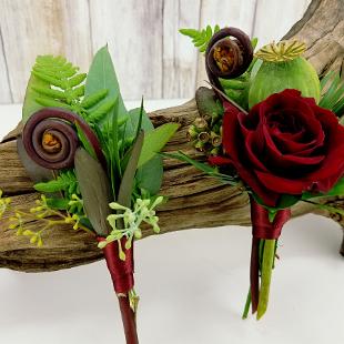 BF0759-Woodland Fern Curl Boutonniere