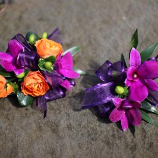 BF0453-Grape and Orange Corsages