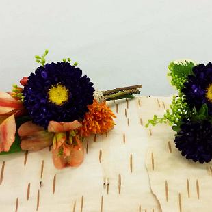 BF0743-Summer Alstromeria and Matsumoto Aster Boutonnieres