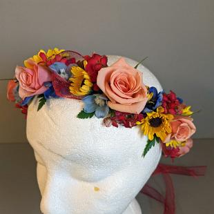 BF0828- Bright and Colorful Floral Crown