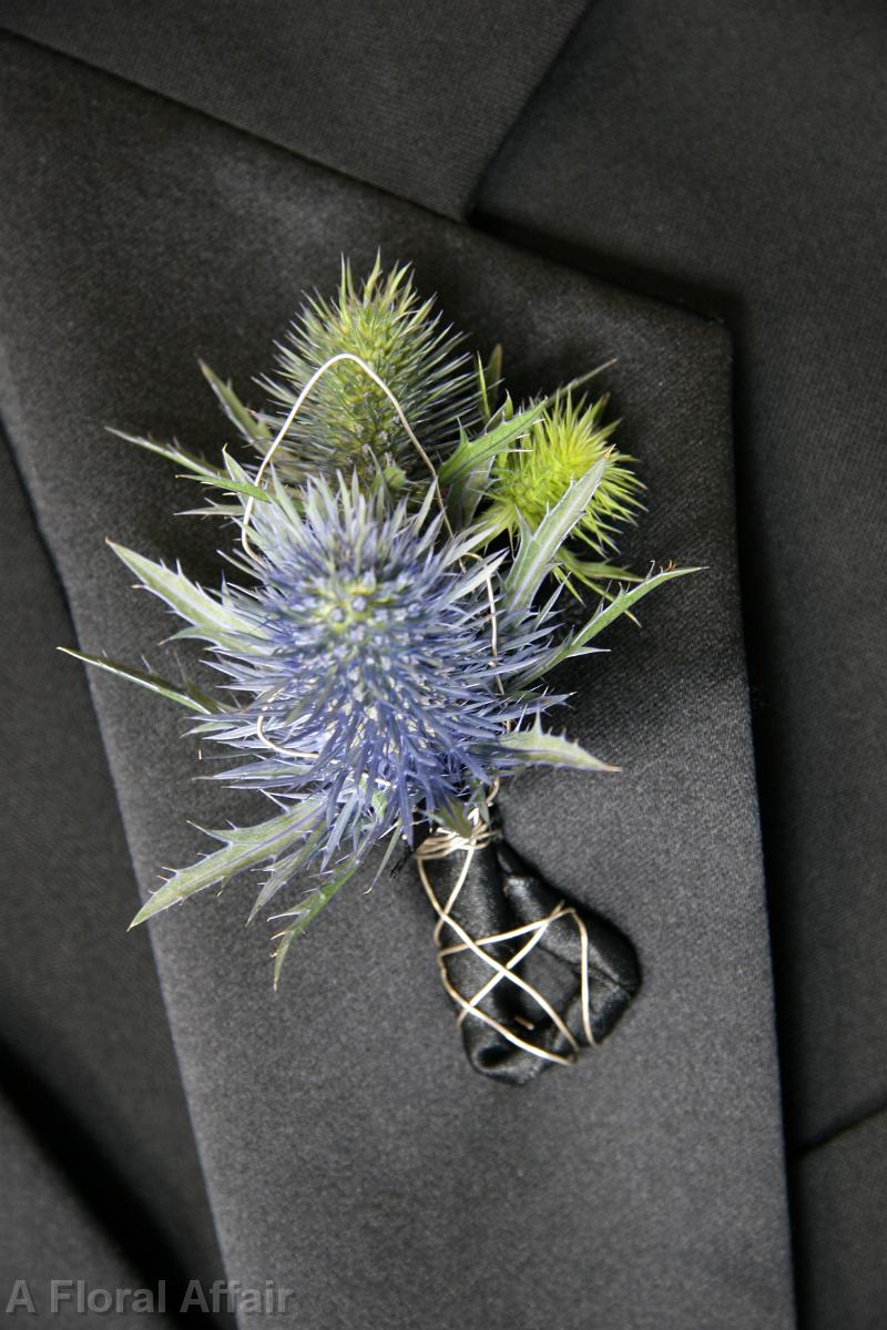 BF0556-Modern Thistle boutonniere