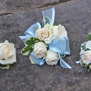 BF0437-Light Blue and Ivory Parents Flowers