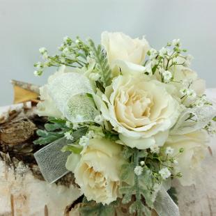 BF0724-Cream Rose Wrist Corsage