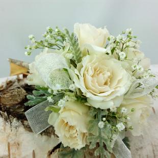 BF0724-Cream Rose Wrist Corsage