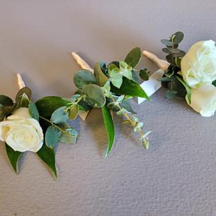 BF0814-Small White Rose and Eucalyptus Boutonnieres edited-1