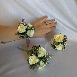 BF0823-White and Lavender Wrist Corsages edited-1