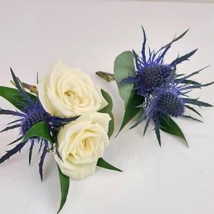 White and Blue Body Flowers